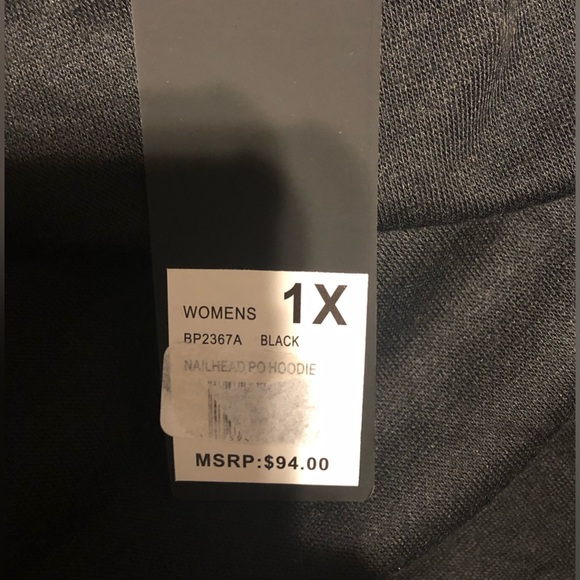 Bebe Black Hoodie with Rhinestone Logo - Picture 6 of 7